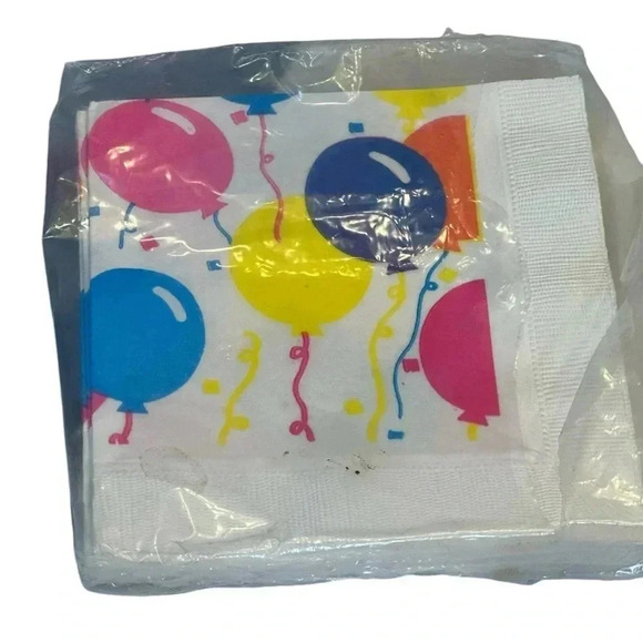 Vintage Happy Birthday Napkins 10x10” and  10 new - Picture 1 of 2